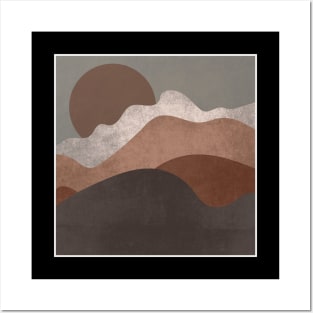 mountains sun boho Posters and Art